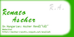 renato ascher business card